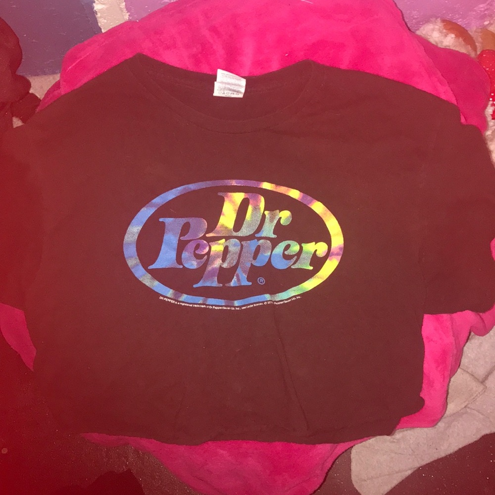 A Dr Pepper cropped shirt